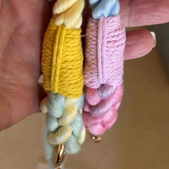 NEW Multicolor Rope Dog Leash with Gold Clips - Picture 4 of 9